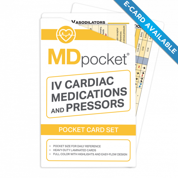 Cardiac Medications and Pressors Card