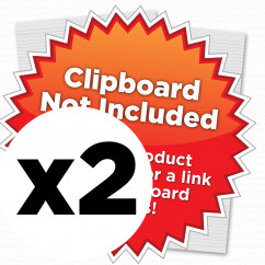 2 Pack - Vertical 11 x 17 MDF Clipboard Notepad