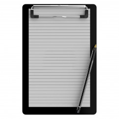 Memo Size 5 x 8 Aluminum Clipboard | Black