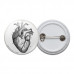 Vintage Heart Diagram Pinback Button Vintage Heart Diagram Pinback Button